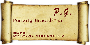 Persely Graciána névjegykártya